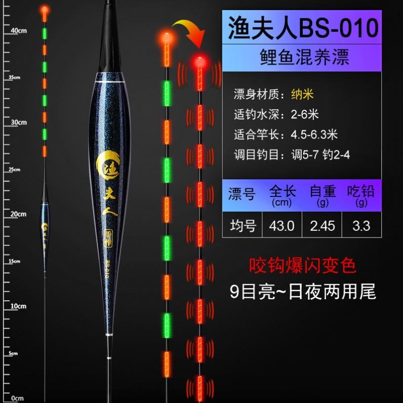 Fishing Supplies Daquan Floating Night Light Moonlight Floating Electronic Floating Eat Lead Heavy Ticket Said Night Dual-purpose Fish Float Old Man