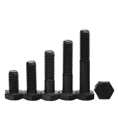 10 9 grade black hexagon screw male high strength outer hexagon Bolt screw M22