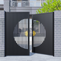 Villa aluminum alloy door double door wrought iron door fence courtyard garden door country yard rural Chinese style small door