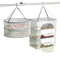 Vegetable drying net a magic tool for drying vegetables household balcony foldable fly-proof food dried vegetables fish and drying net bag