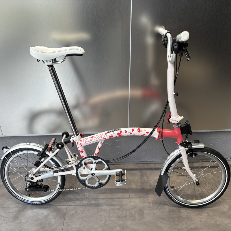 British Small Folding Bike Cline m Handlebar 6-Speed Asia Limited Edition Cherry Blossom Pink 2Nd Generation in Stock  Free Shipping