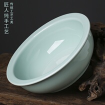 And basin ceramic household with lid old-fashioned soil non-stick surface washing basin high-grade hair basin kneading basin deepen