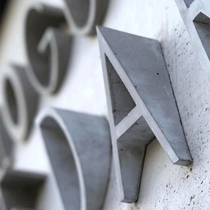 Cement English Alphabet Digital Decoration Sign Image Wall Art Wall Solid Character Wall Sticker Cultural Wall Props