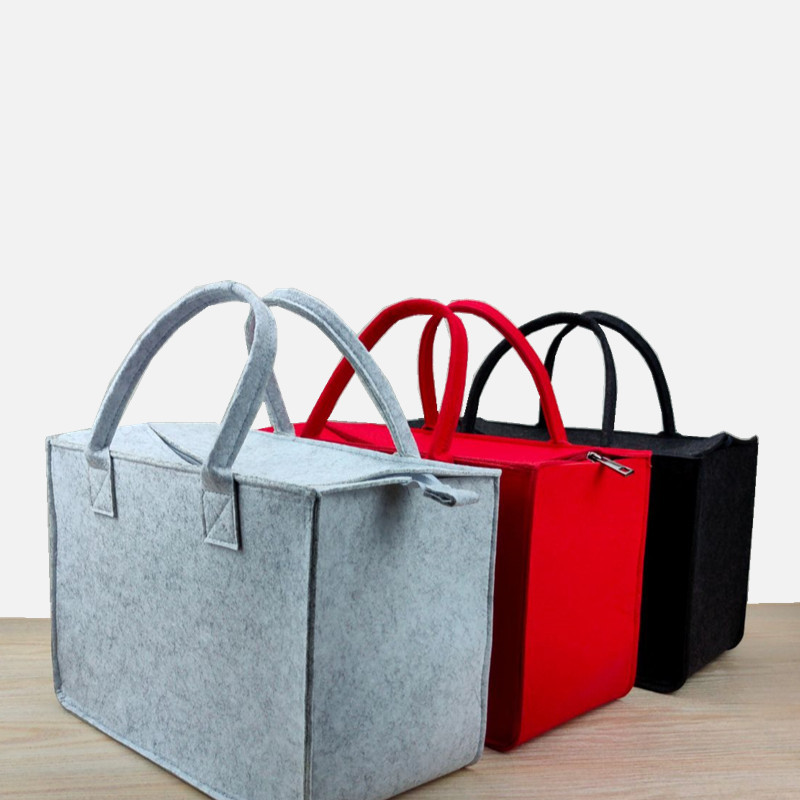 Bingyiyt Handbag Women's Tableware Packaging Gift Bag Large Capacity Shopping Storage Bag Zipper Load-Bearing and Durable