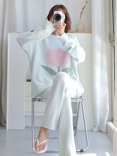 Демисезонная пижама, коралловый бархатный комплект