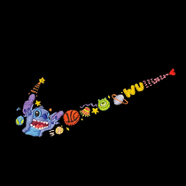 Dairy Cow Shi Dizai Betang Embroidered Handmade Diy Material Bag Astronaut Pair to hook custom pattern embroidered T-shirt for lovers