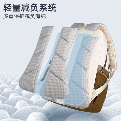 Школьный рюкзак, вместительная и большая сумка через плечо со сниженной нагрузкой, для средней школы, защита позвоночника