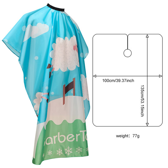 Children's Hairdressing Cape, Kids' Cartoon Style Cape for Hair Salons, Home Use, Anti-Static Hairdressing Tool