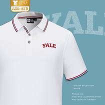 Yale University lapel POLO shirt American Yale short-sleeved T-shirt school uniform customizable training class top souvenir t