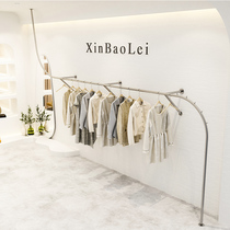 Xin fortress clothing store display stand special-shaped frame wall hanging clothes pole creative shape metal stainless steel hanger