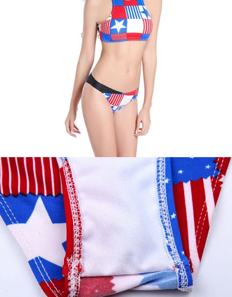 2018 mới chia tay áo tắm nữ ngực nhỏ thu thập hoa văn trở lại gợi cảm bikini ba điểm bikini áo tắm đồ bơi nữ liền thân