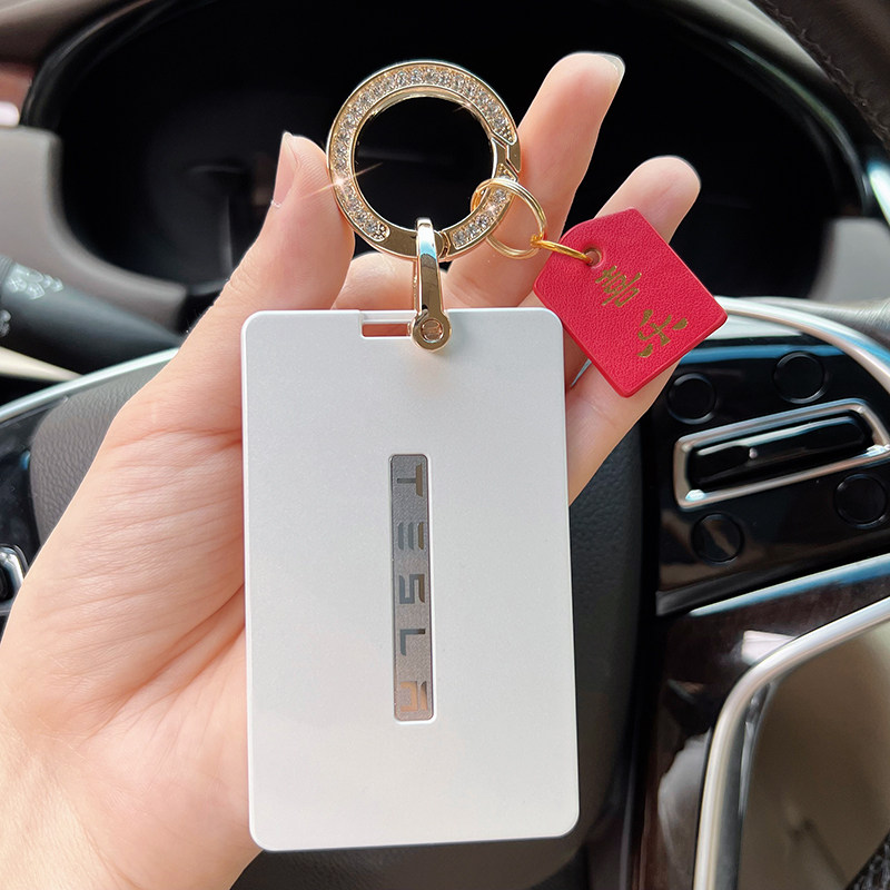 Suitable for Tesla key cover model3 S Y X card modelx key shell car high-grade protection female buckle bag