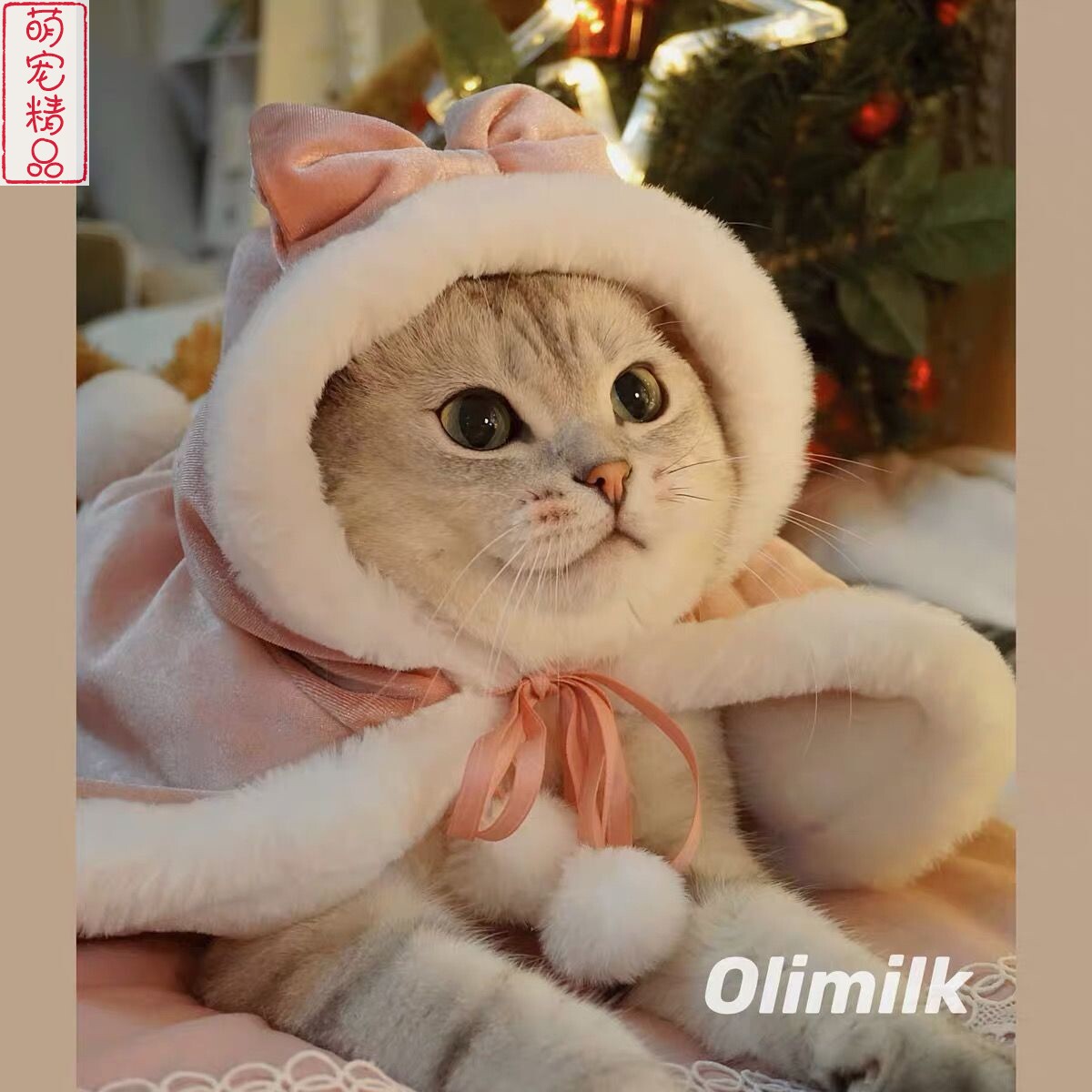 Lolita Little Princess Pet Cloak Christmas New Year Shawl Warm Coat Cat Cloak Dog Fall/Winter Clothes