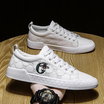 Tide Cards 2022 Men Shoes Spring Autumn Season Board Shoes Men Little White Shoes Sports Casual Genuine Leather Shoes 100 Hitch Flat-bottomed Tide Shoes