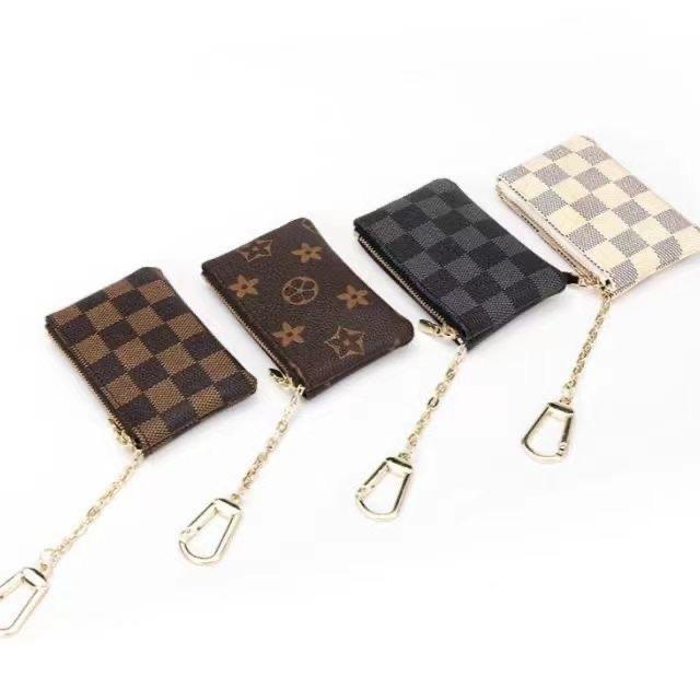 Suitable for Lv Monogram Checkered Pattern Clutch Bag, Versatile Card and Coin Purse, Mini Pendant Small Bag, Women's Bag