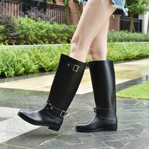 High Cylinder Rain Boots Female Non-slip Water Boots Fashion Lady Water Shoes Rain Shoes Women Adults Long Barrel Water Shoes Performance Womens Boots Zipper