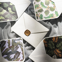 Mesen Set of Natural Flower Paint Renaissance Flower Paint Envelope Co-stamping Customized Color Surface White Envelope