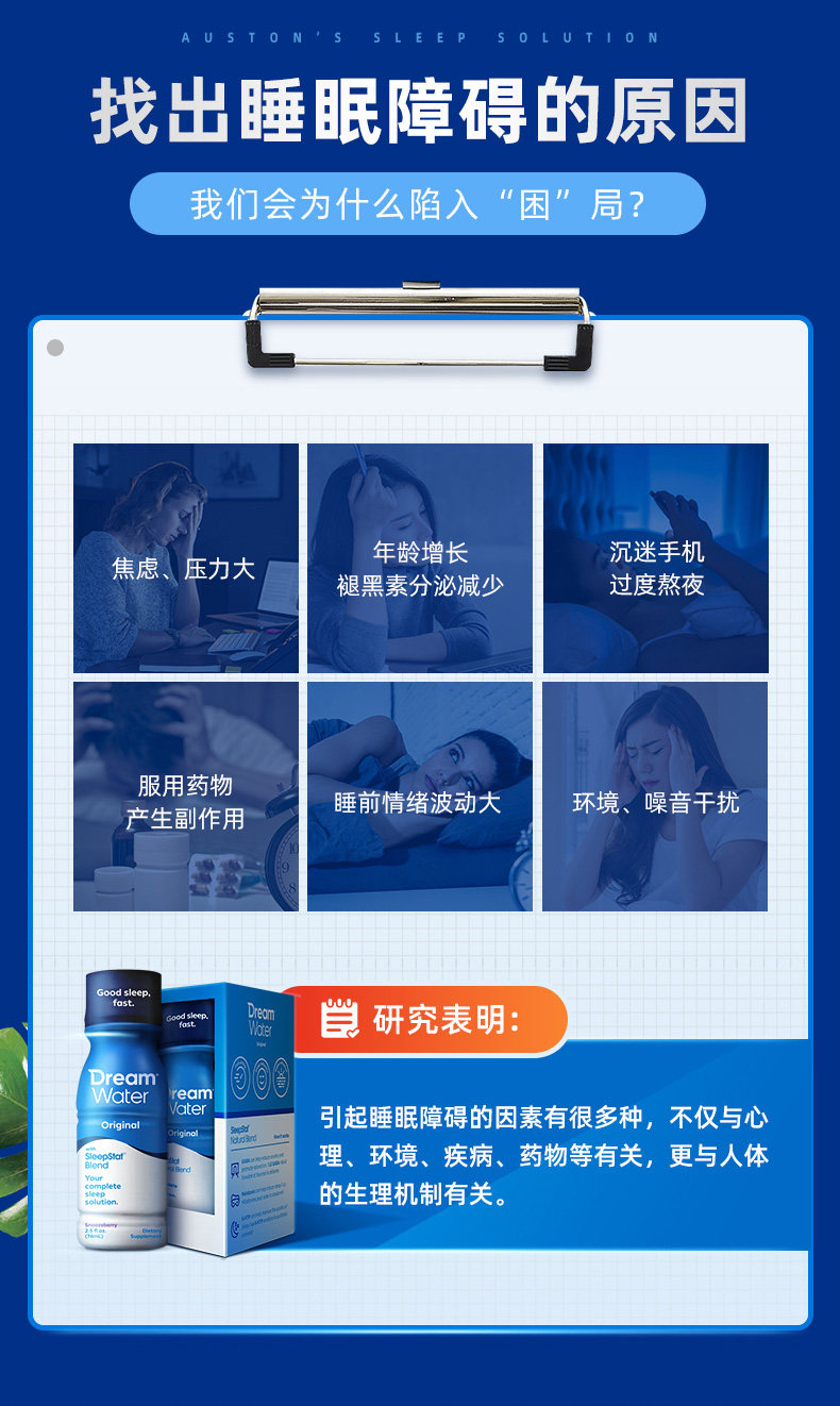 Dream Water 褪黑素GABA 安神助眠水成人74ml/瓶 图5