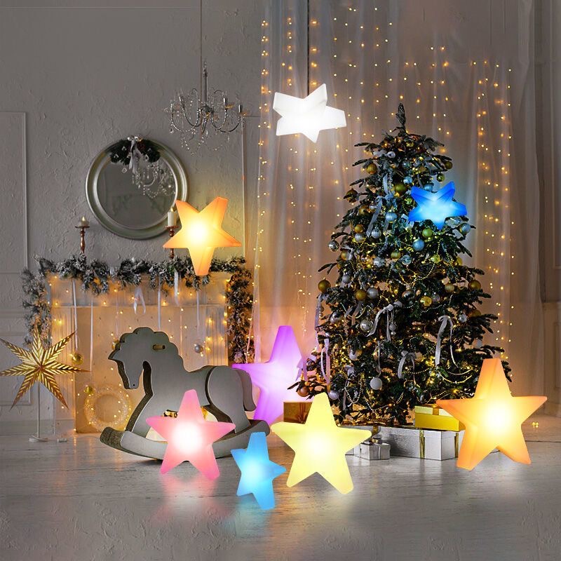 Led Glowing Five-Pointed Star Courtyard Waterproof Wedding Stage Performance Handheld Star Decorative Light Indoor Internet Celebrity Romantic