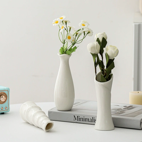 Маленький белый керамический декор, простой и элегантный дизайн, реквизит для фотосессий