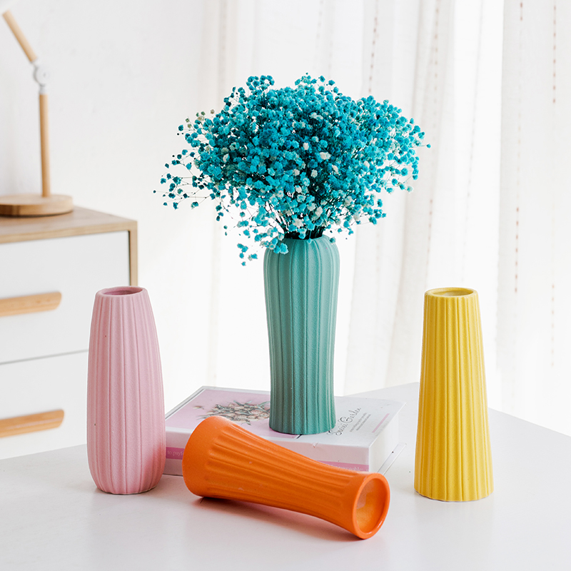 Simple color starry dried flower vase small ornaments Home living room eternal flower flower arrangement desktop modern decoration