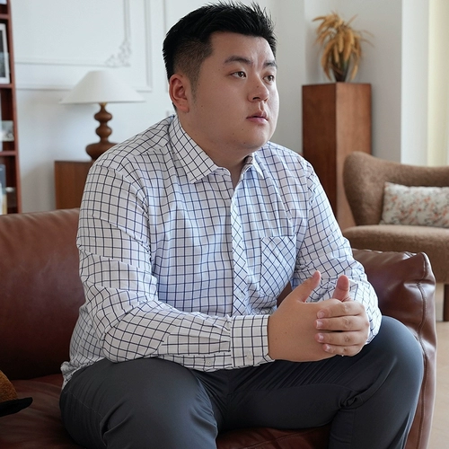 Осенняя хлопковая рубашка, большой размер