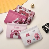 Милая мультяшная клубника, универсальная автоматическая сумка-органайзер, наушники, помада, сумка для переноски, зарядное устройство