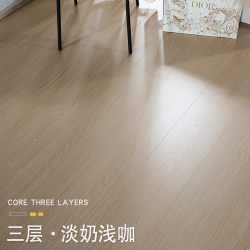 New three-layer solid wood flooring 12mm For Home Waterproof Abrasion Resistant 15mm solid wood composite E0 grade Environmental-Friendly floor heating log color