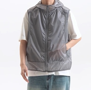 Outdoor Water-Repellent Color-Blocked Functional Sleeveless Vest, Layered Mesh Vest for Men and Women J-M08-Bg