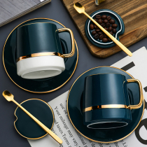 Nordic Ins Mark Cup With Cover Spoon Ceramic Mug Creative Personality Trend Home Large Capacity Couple Coffee Cup