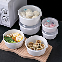 Special utensil for microwave oven heating and preservation bowl food-grade hot dish hot rice hot steamed bun container special box with lid