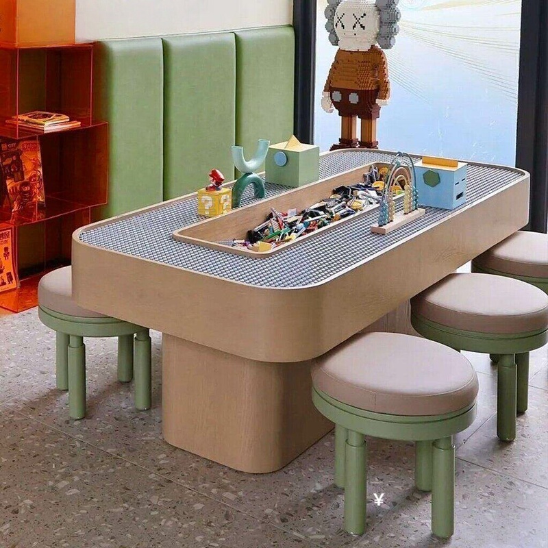 Sales Department Children's Activity Area Tables and Chairs, Hotel, Car 4S Store, Baby Playroom, Handmade Building Block Table, Toy Tables and Chairs