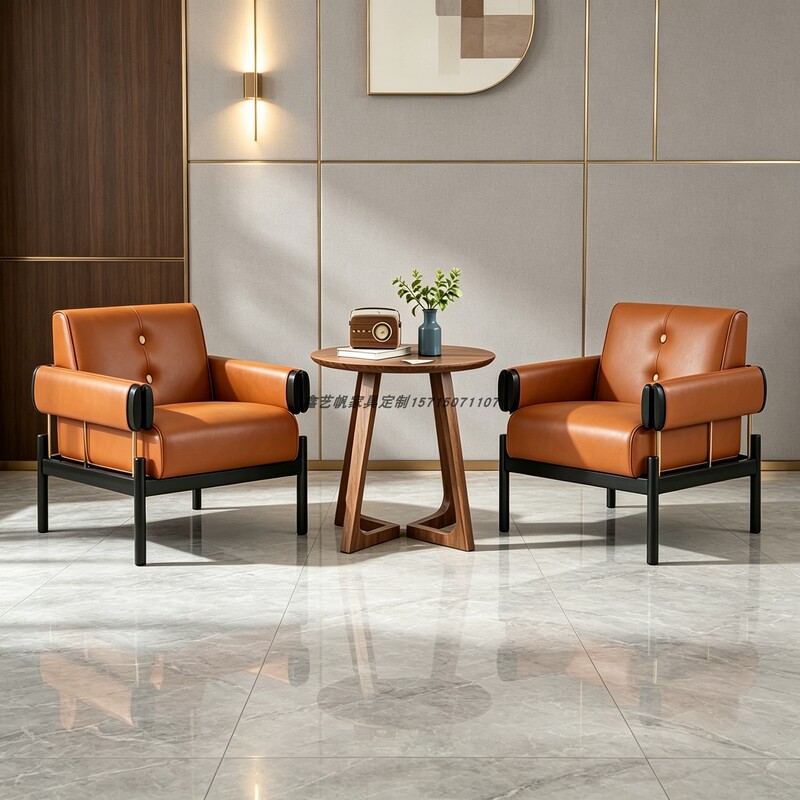 Light Luxury Single Sofa Chair, Modern Leisure Chair, Hotel Lobby, Sales Office, Rest Area, Vip Reception Single Chair