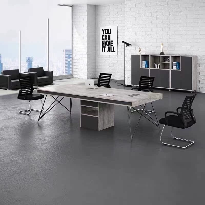 Geometric Series Office Meeting Table Negotiation Table And Chairs Combined Strip Table