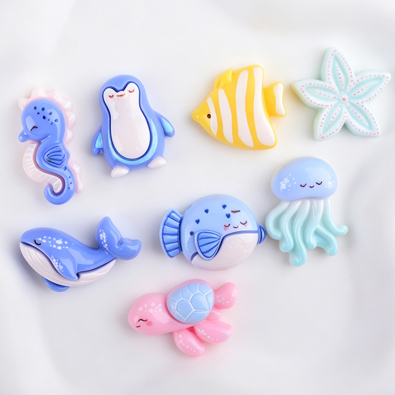 Creative Marine Animal Penguin Pufferfish DIY Cream Glue Hairpin Phone Case Clog Shoe Charm Electric Vehicle Materials Creative Marine Animal Penguin Pufferfish DIY Cream Glue Hairpin Phone Case Clog Shoe Charm Electric Vehicle Materials