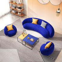 Klein Blue Sofa Beauty Salon Single Double Suede Sofa guests in talks chair online Red Clothing Shop Designer section