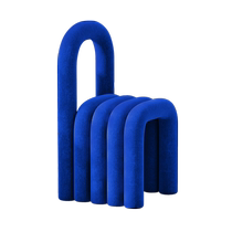 Net Red Nordic Dining Chair Designer Creative Profiled Pipe Chair Single Color Stool Backrest Klein Blue Chair