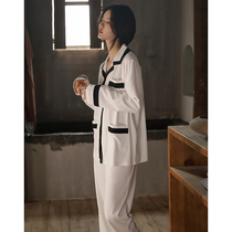 Sleepwear Woman Spring Autumn Season 2021 New Long sleeves Thin Loose Ladys House Conserved Autumn Winter Sky Full Cotton Two Sets