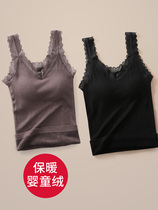 Warm Vest Lady Autumn Winter Thickened gush with breast padded inner strap Inner Wearing Cotton Underwear in the bottom