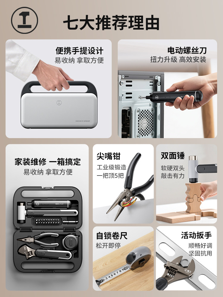 Nenggong Box Daily Tool Box Household Tool Set Hardware Home Repair Combination Complete Set Electric Multi-Function
