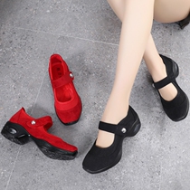 New Sneakers Women Running Shoes Air Cushion Breathable Net Face Bodybuilding Step Middle Aged Mom Shoes Soft Bottom Non-slip Dance Shoes