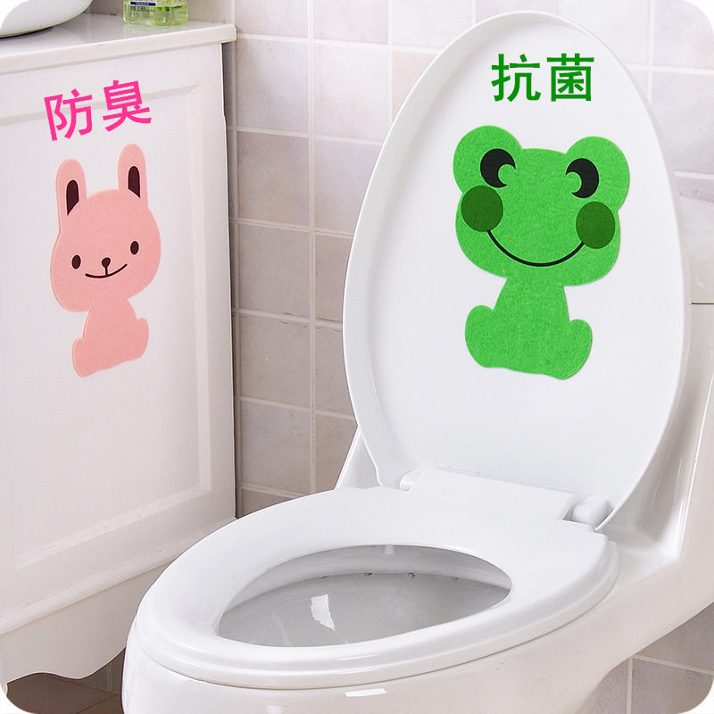 Toilet Lid Sticker with Decorative Creative Personality Cartonation Makeup room Toilet Sitting Defecation Waterproof Sticker 2022 New