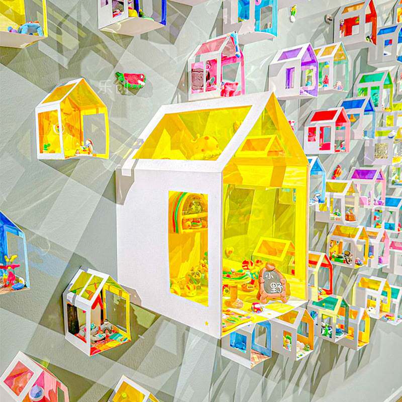 Transparent glass paper plastic sheet Kindergarten ring-wound material transparent film Colour graffiti pvc film soft painting cloth-Taobao