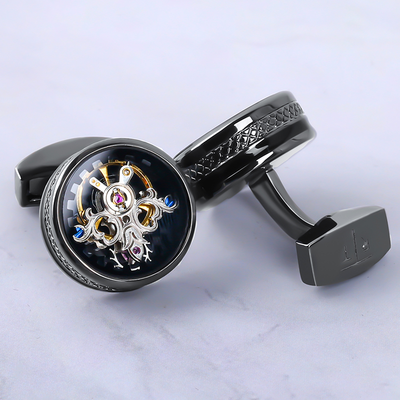 tateossian cuff RT men's style shirt cuffs buttons round tourbillon cuffs nails send guys gifts-Taobao