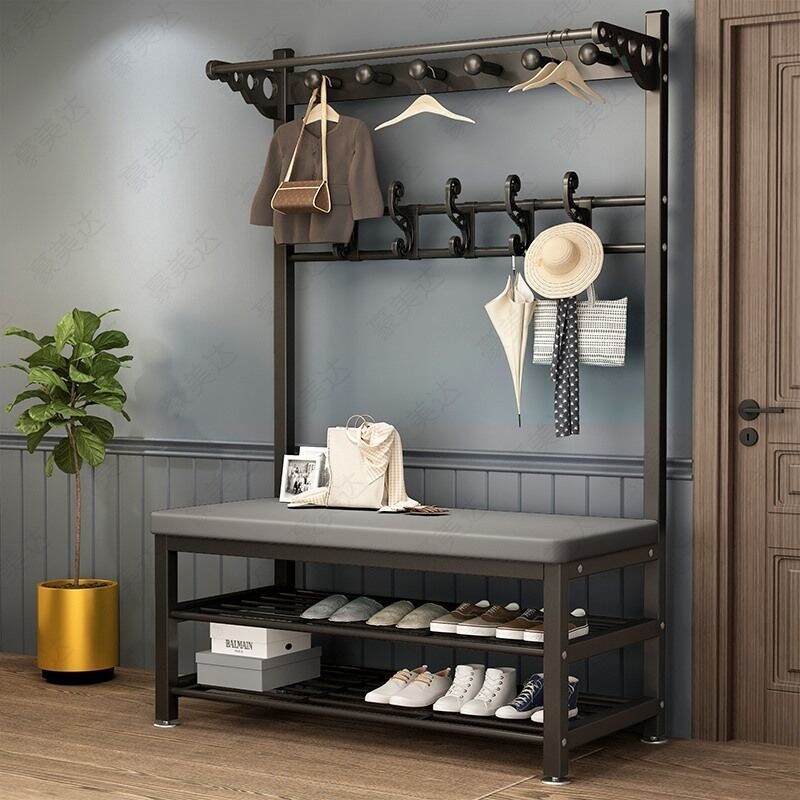 Changing shoes Stool Shoes Cabinet Home Airwear Cap Rack Hanging Clothes Rack Multifunction Doorway Able To Sit Simple Rack Shoe Rack