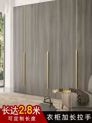 Modern minimalist large wardrobe door invisible handle minimalist whole cabinet top black side sealing door seam long handle no hole