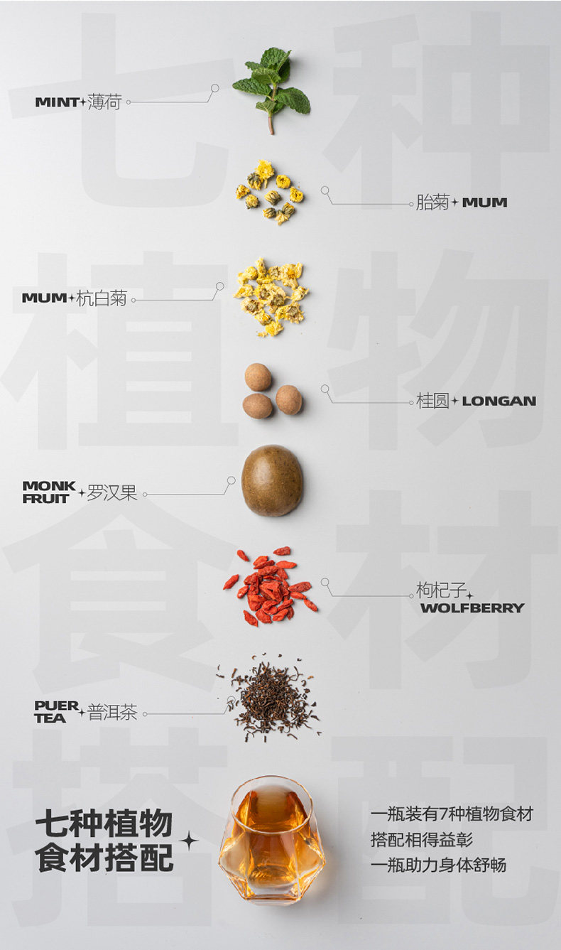 三得利同厂生产 让茶 茉莉花茶/普洱茶 500ml*6瓶 图7