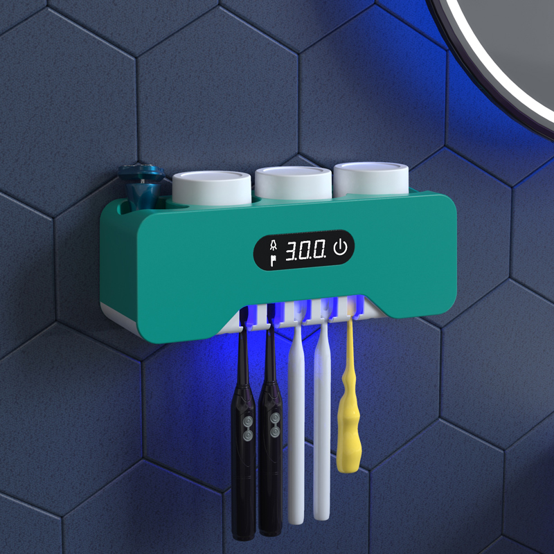 Smart toothbrush sterilizer UV wall-mounted drying and germicidal perforated toothbrushing cup Xiaomi electric shelving