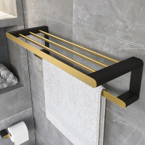 Toilet towel rack light luxurious wind free of perforated stainless steel wall-mounted shelf bath towels with bathroom shelving rack
