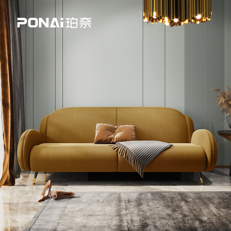 Pernay fabric sofa small family style living room modern simplicity 2022 new designer trio position net red sofa